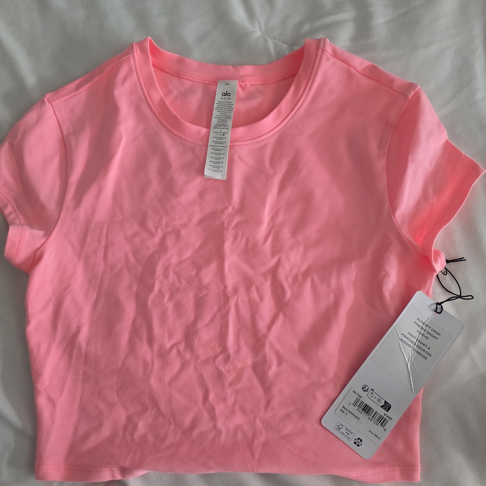ALO Yoga Vibrant Pink Tee